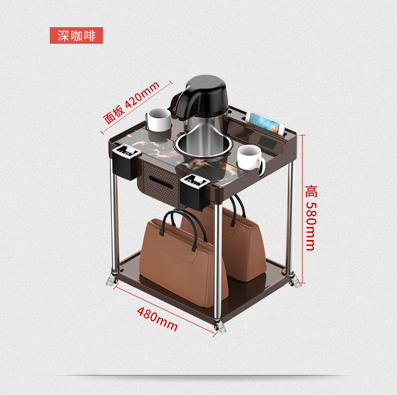 麻将机A8多功能万向轮版茶几
