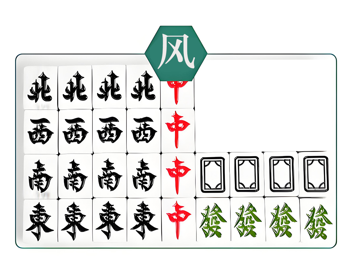 风字牌，东南西北中发白